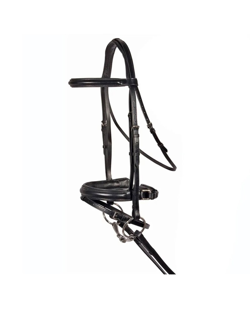 Premier Dress Snaffle Bridle W-Crank BK CB